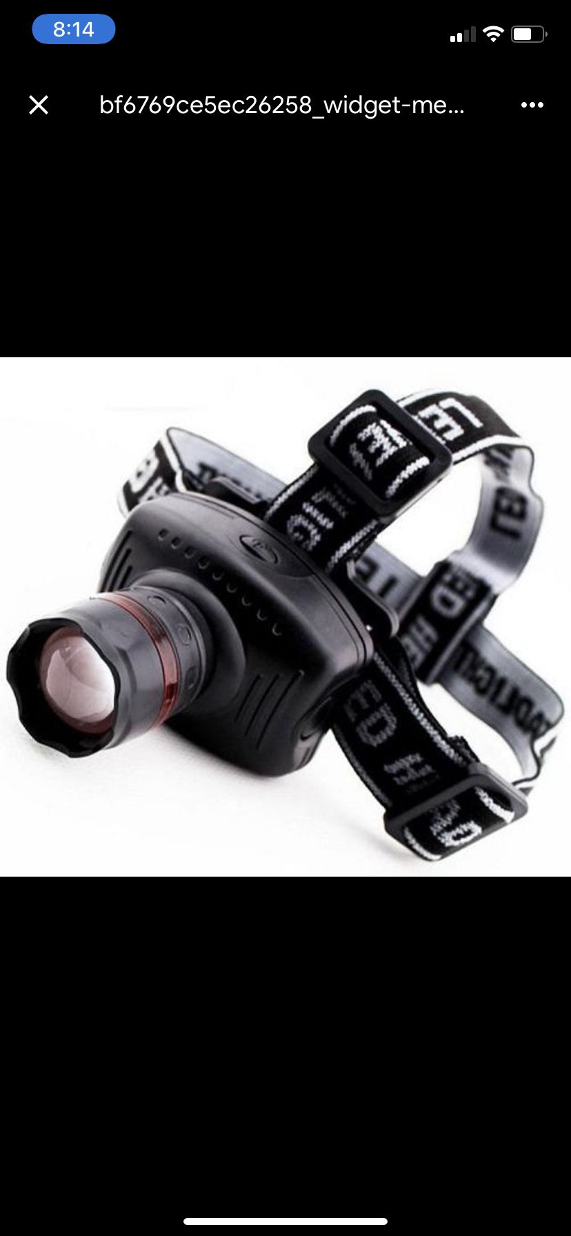 Headlamp used during dark for Walking, Tracking, Hunting, Cycling 