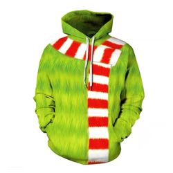 The Grinch Christmas Holiday Hoodie Scarf Edition Size Adult Medium