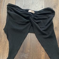 Junior Girls Black Tube Top Shirt Size Medium By Mistyrose #3