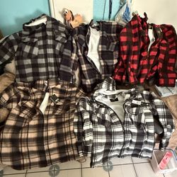 ZIP UP FLANNEL HOODIES