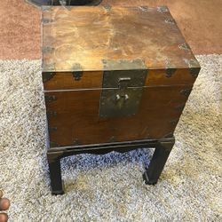 1940s mini Asian trunk on stand