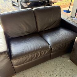 Brown Leather Sofa