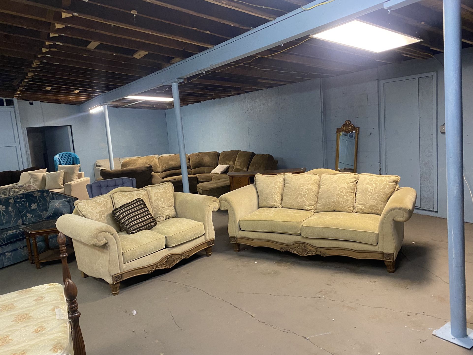 Clean Sofa Loveseat Couches (Delivery Available For A Fee)