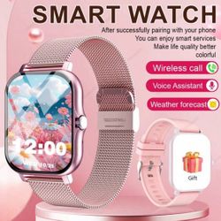 Smart Watch, Multi-Sport Mode, Call Reminder/Rejection, Message Reminder View, Voice Assistant, Multiple Application Reminders, 1.83-Inch HD Full Touc