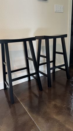 Two farmhouse bar stools