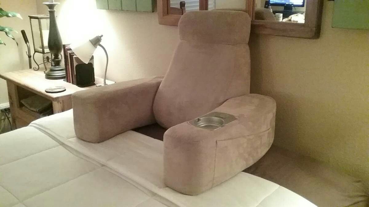 HoMedics Massaging Back Rest with Cup Holder and Integrated Head Rest