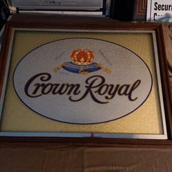 ***Vintage 👑 Crown Royal Mirror With Frame !!!