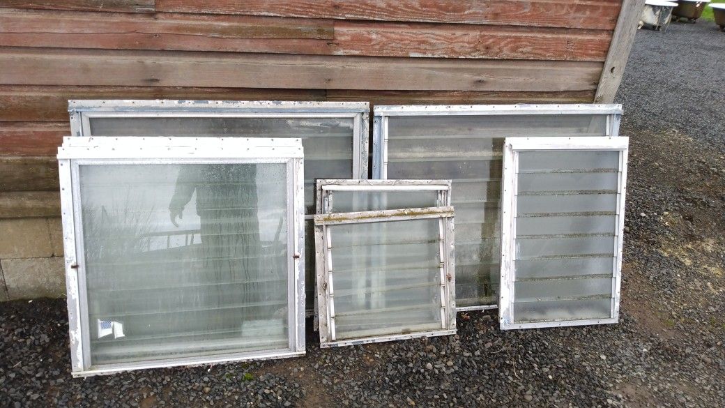 Louvered Windows (Crank Open/Closed) $15-20 Each