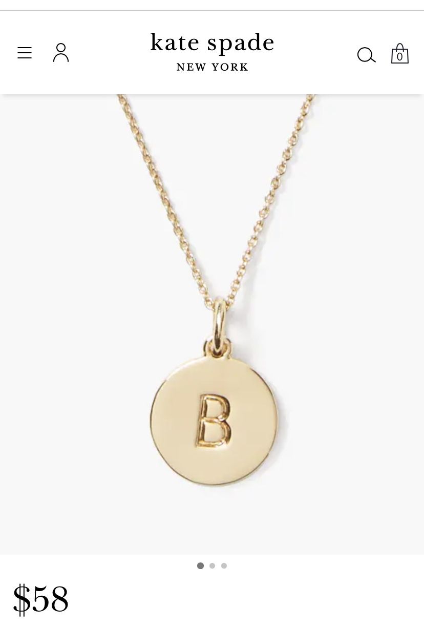 Kate spade b on sale necklace