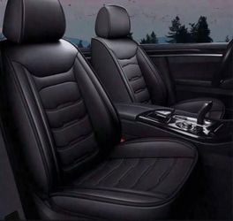 Universal Luxury PU Leather Car Seat Cover Full Set, Comfortable Car 5 Seat Covers Four Seasons For SUV, Sedan, Truck, Airbag Compatible
