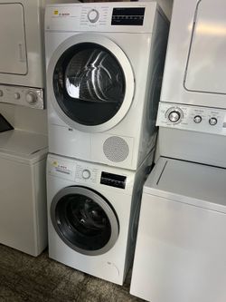Bosch 24” stackable washer and electric ventless dryer