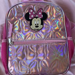 Minnie mouse, toddler, mini backpack, untreated crayon stains on straps. 