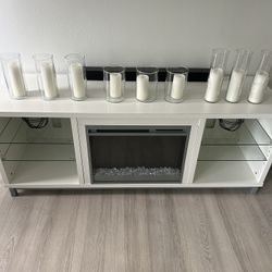 Glass Vase With Candles