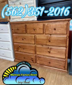 Nine drawer oak pinewood dresser cajonera Comoda mueble