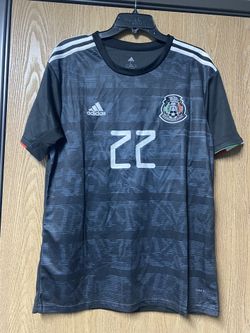 Mexico Black Lozano Adult Soccer Jersey Size Large