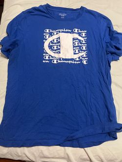 Mens 2XL champion blue  t shirt
