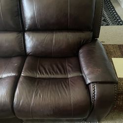 Brown Leather Couch