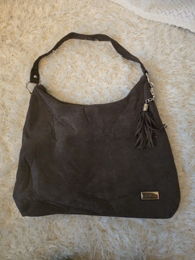 Brown Faux Suede Multi Purpose Bag