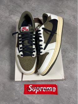 Jordan 1 low Travis Scott Medium Olive size 10.5 me