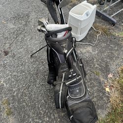 Golf clubs and bag for sale