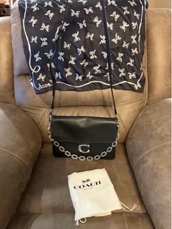 Coach Chain Tabby Shoulder Bag 30/ Coach silk scarf
