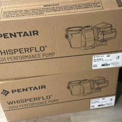 2 pentair whisperflo 1.1 HP high performance pump