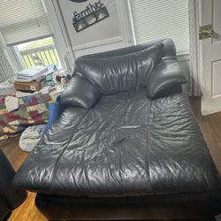 Free Black leather Chaise Chair