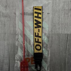 Off White Keychain Yellow Brand New 