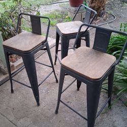 3 SMALL STOOLS SIZE 2 FEET TALL AND 12 INCHES WIDE $20 PICK UP IN SUN VALLEY 