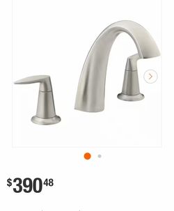 Shop KOHLER Alteo Deck-Mount 2-Handle High Arc Bathroom Faucet Trim Kit in Vibrant Brushed Nickel (Valve Not Included)