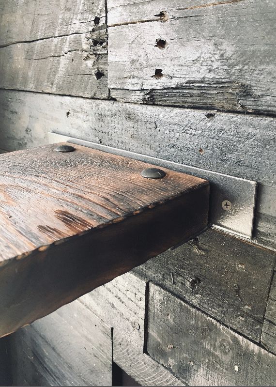 Small Square Shelf |"Petite Etagere"| 8" Square Floating Shelf, Burnt or Natural Cedar Finish, Wood Shelf, Industrial Floating shelf