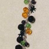 New Halloween Beaded Bracelet with Spider Charms