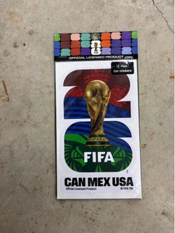 Official FIFA 2026 World Cup Car Stickers 2-Pack