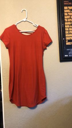 Red mini dress