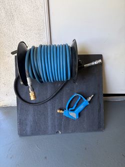 Hose reel and pressure washer gun