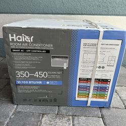 Brand new Haier 10000 BTU 115V Window Air Conditioner with Wi-Fi and remote control. 