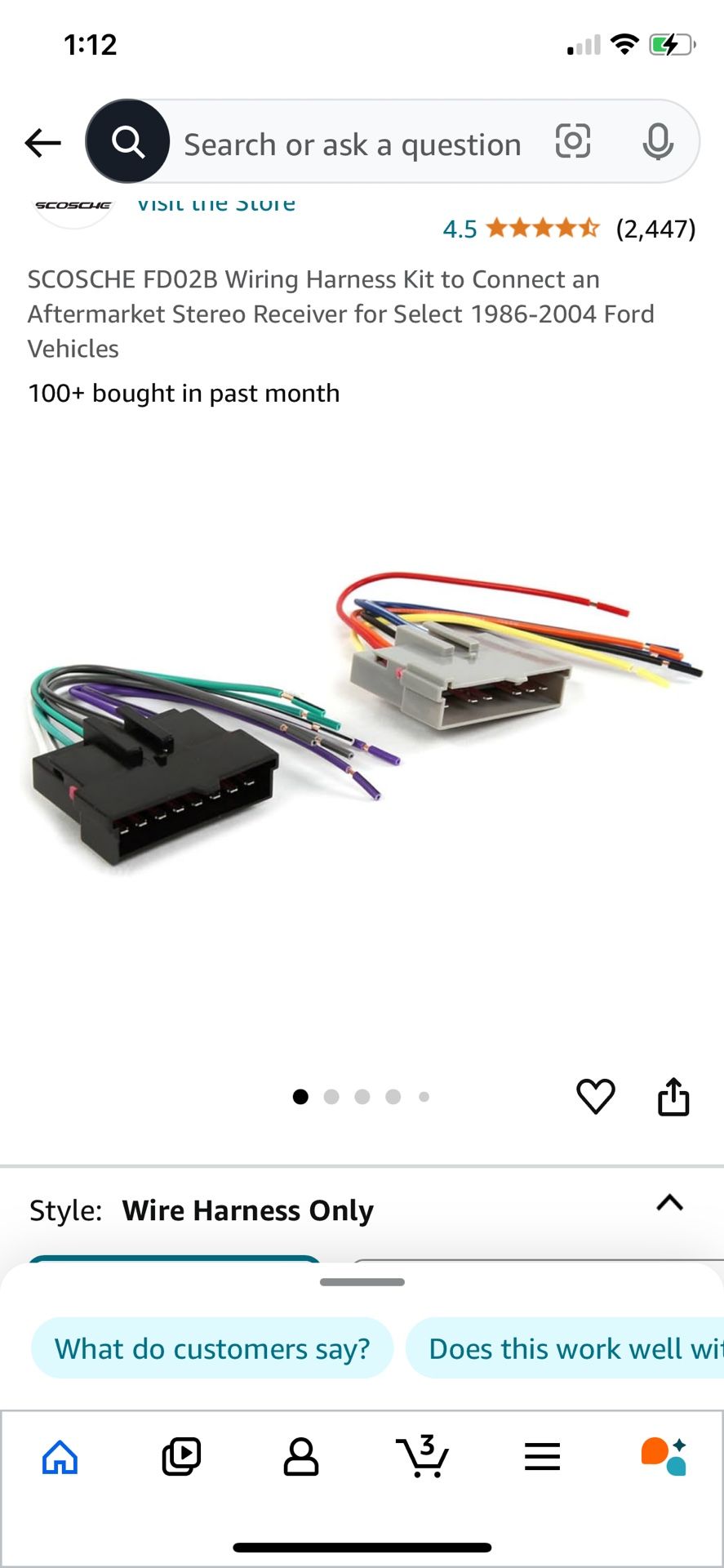 SCOSCHE FDO2B Wiring Harness Kit