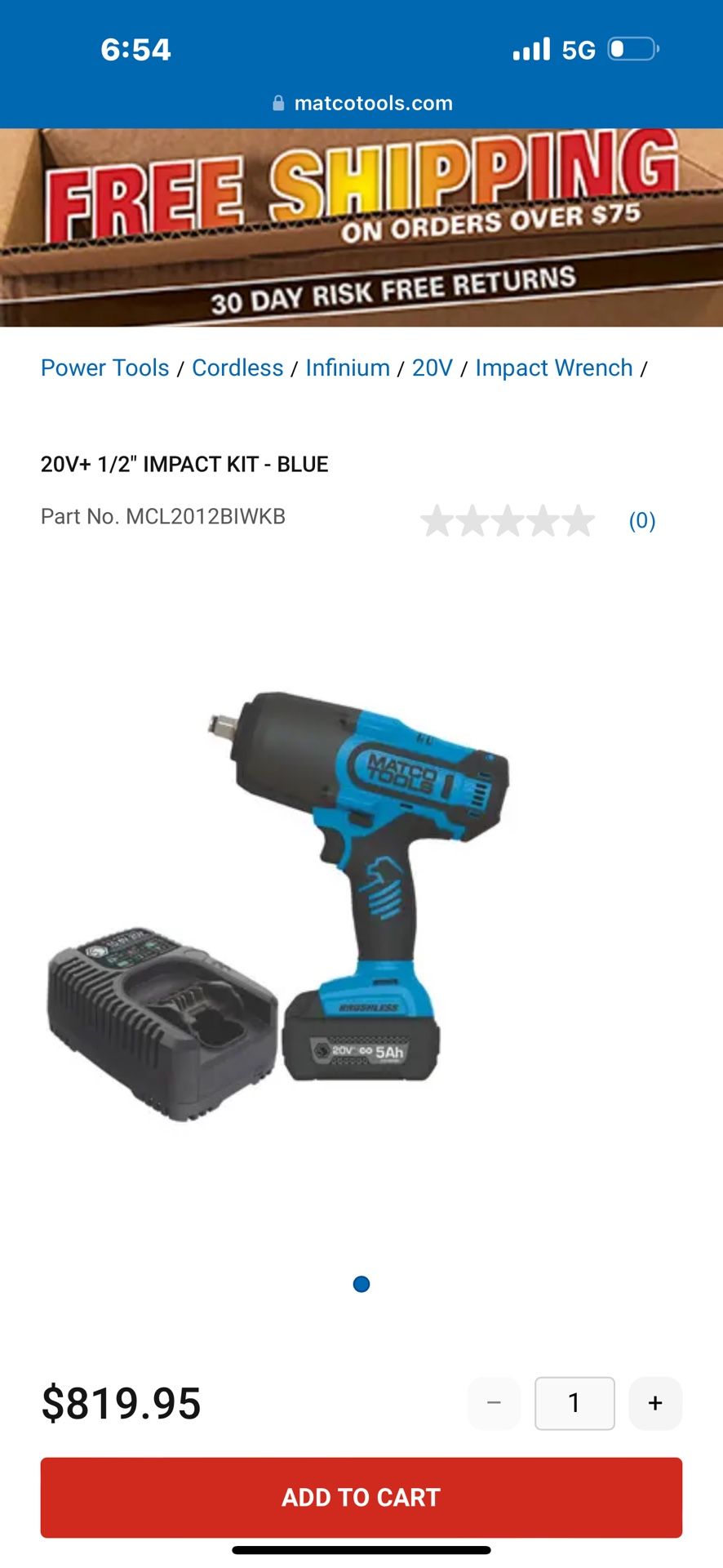 Matco Tolls Impact Drill 20V+ 1/2