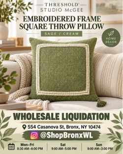 Threshold Studio McGee Embroidered Frame Throw Pillow