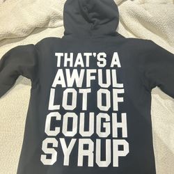awful lotta cough syrup hoodie size m men fits like a large