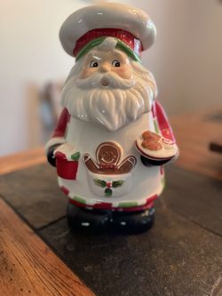 Sleigh Bell Bistro 11" Santa Cookie Jar