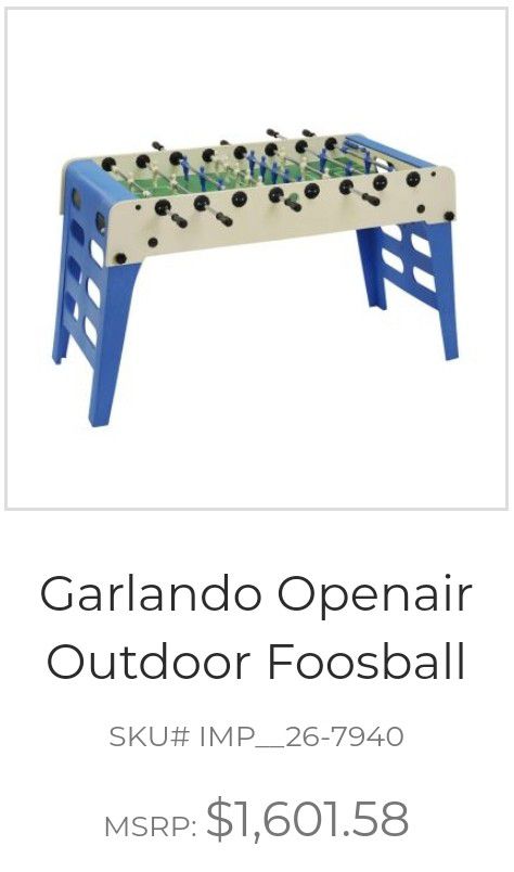 Garlando Openair Outdoor Foosball Table