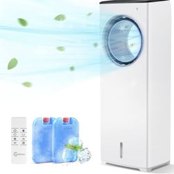 COMFYHOME Bladeless Evaporative Cooler, 3-IN-1 Windowless Portable Air Conditioner