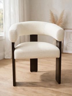 Modern Boucle Accent  Chair