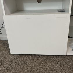 White tv stand with led lights