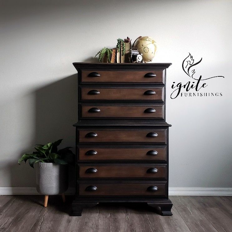 SALE thru 3/24 Refinished Modern Industrial Urban Steampunk Dresser