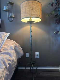 Vintage Wrought Iron Floor Lamp