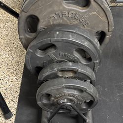 American Barbell Rubber  Coated Olympic Weight Plates