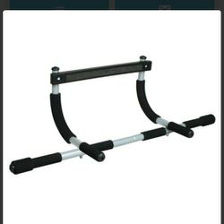 Iron Gym Pull Up Bars - Total Upper Body Workout Bar for Doorway, Adjustable Width Locking, No Screws Portable Door Frame Horizontal Chin-up Bar, Fitn