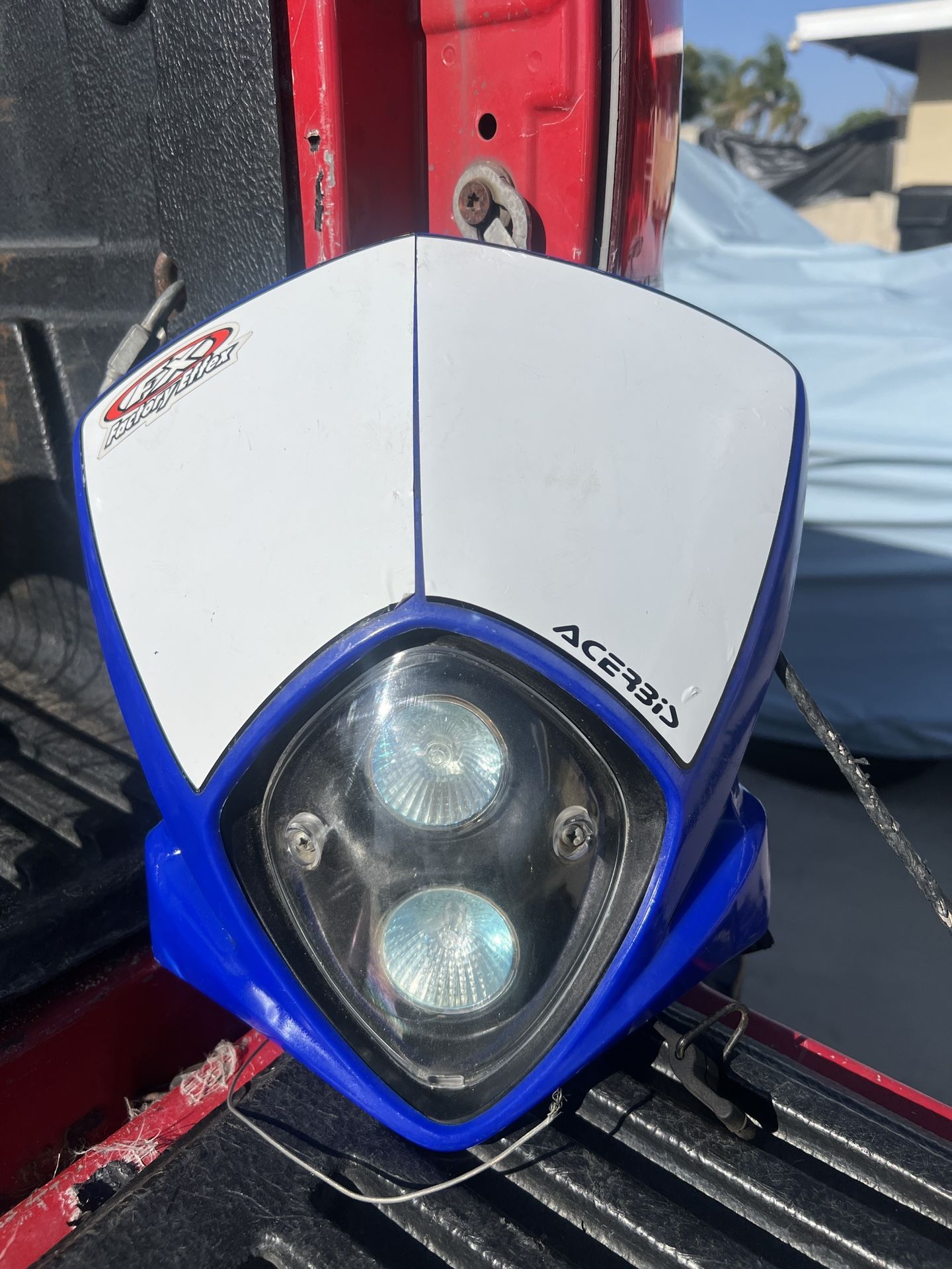 Acerbis dual headlight blue enduro dualsport dual sport off road light